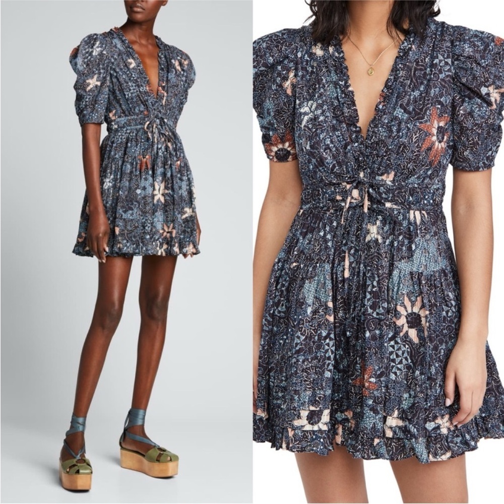 Ulla Johnson Sarai Dress in Azul Floral Print size 0